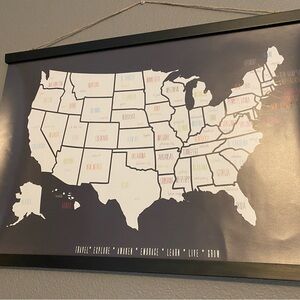 Epic Adventures USA Map Wall Art w/pins